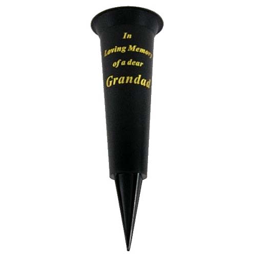 Black Grave Vase Cone Spike - Grandad